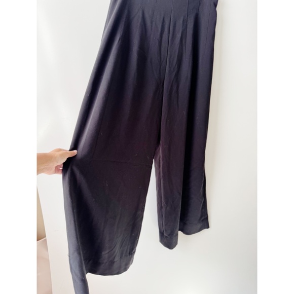 Staud Caleb Wide Leg Corset High Waist Trouser Pant in Black Jersey Crepe 12 - Picture 8 of 10